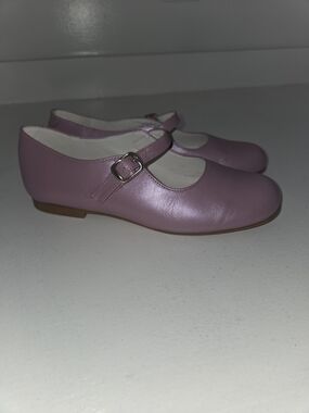Girls Shimmer Pink Mary Jane Dress Shoes with Buckle Strap